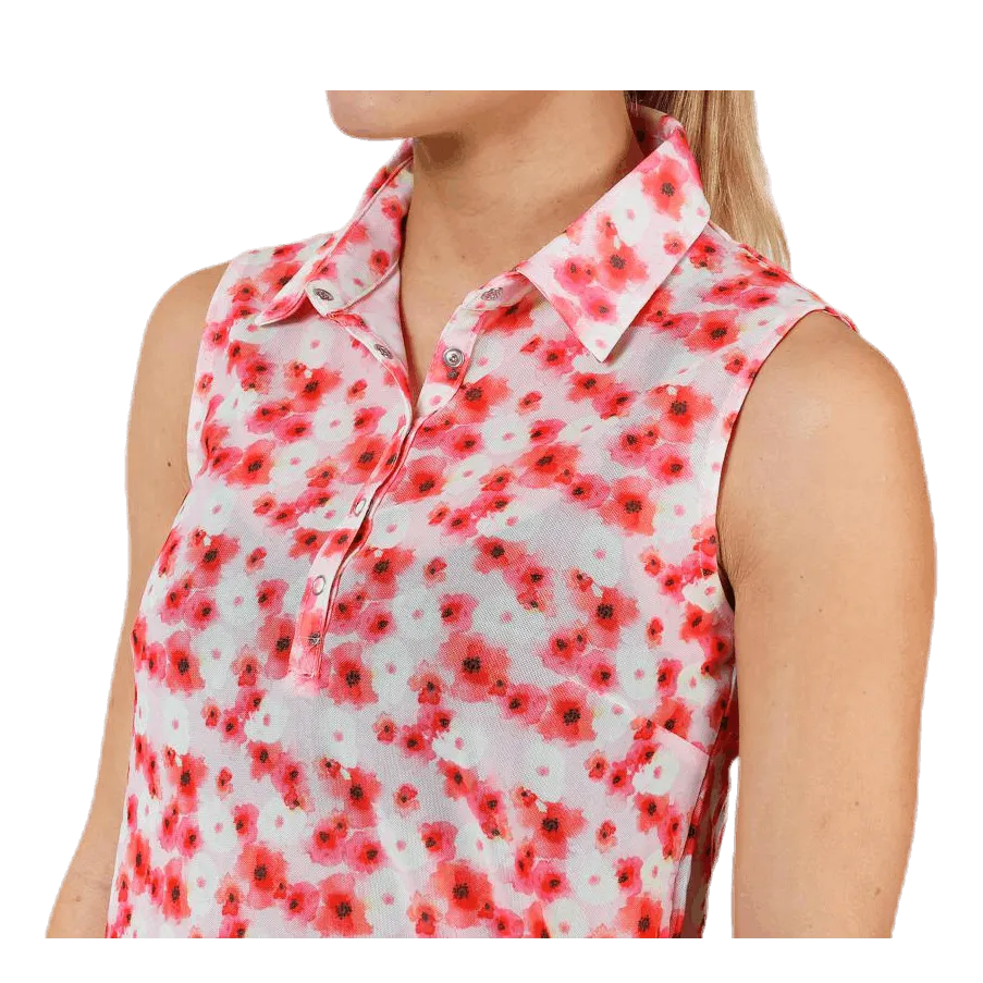 Tori Mesh SL Polo Shirt Pink