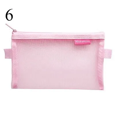 Transparent Mesh Pencil Case