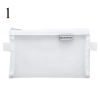 Transparent Mesh Pencil Case