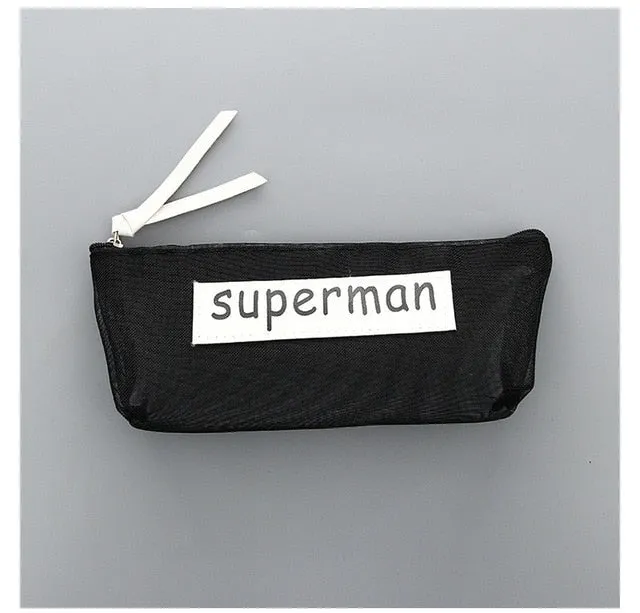 Transparent Mesh Pencil Case