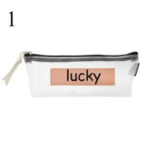 Transparent Mesh Pencil Case