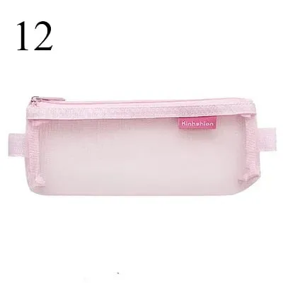 Transparent Mesh Pencil Case