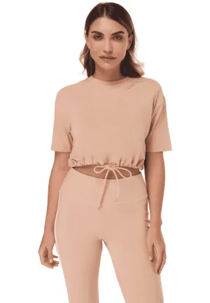 TRIBE OF 6 ABIA BAMBOO SHORT SLEEVE T-SHIRT WITH EMBROIDERED NECK