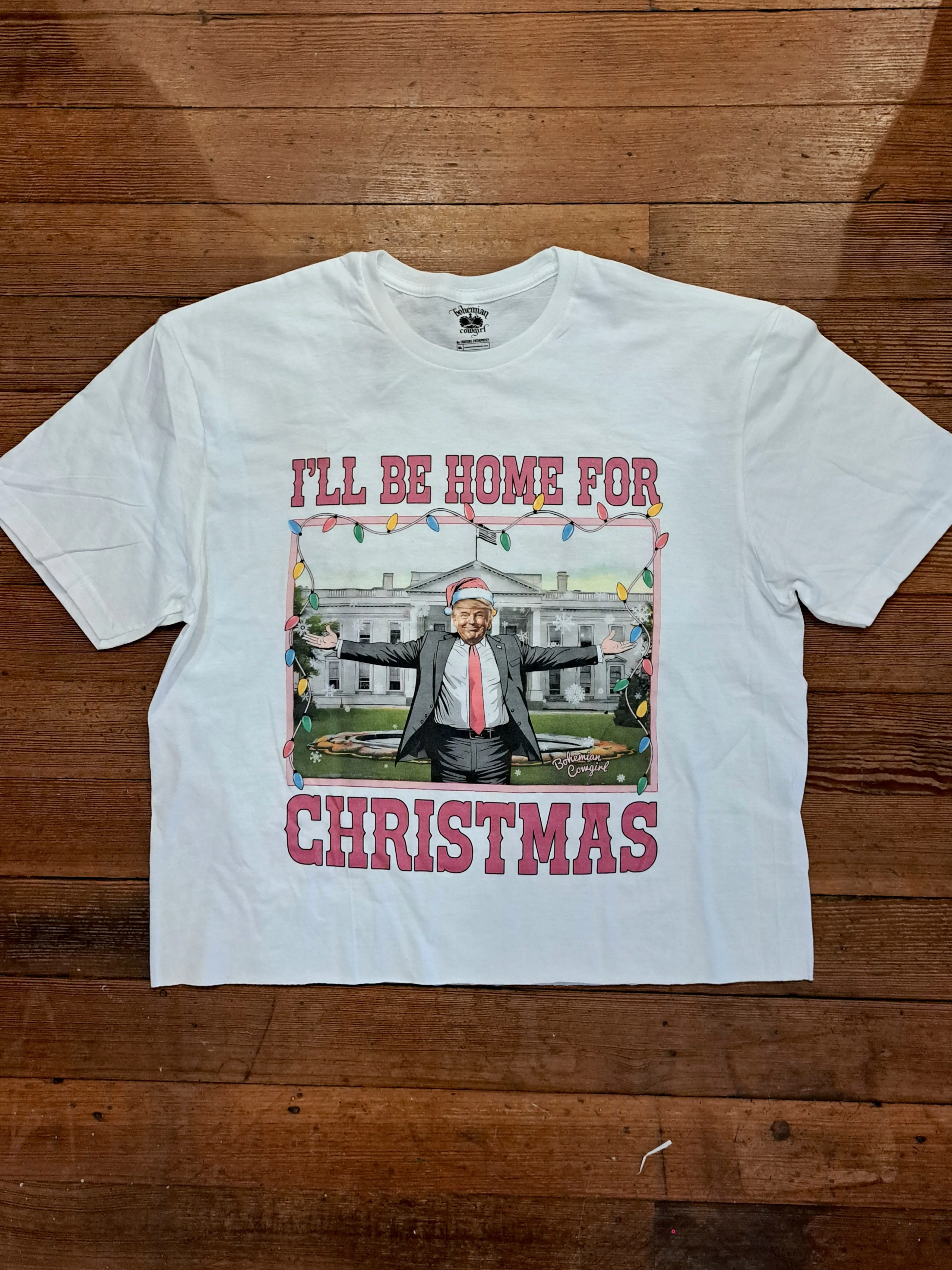 Trump I'll Be Home for Christmas T-Shirt - WS