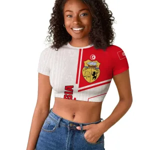 Tunisia Football Raglan Cropped T shirt - Victory for the Eagles of Carthage LT01