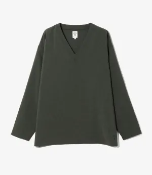 V-Neck Shirt - Poly Oxford