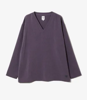 V-Neck Shirt - Poly Oxford
