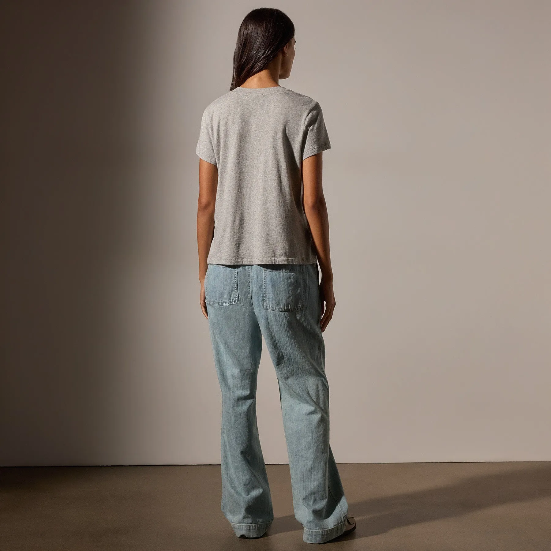 Vintage Heathered Little Boy Tee - Heather Grey