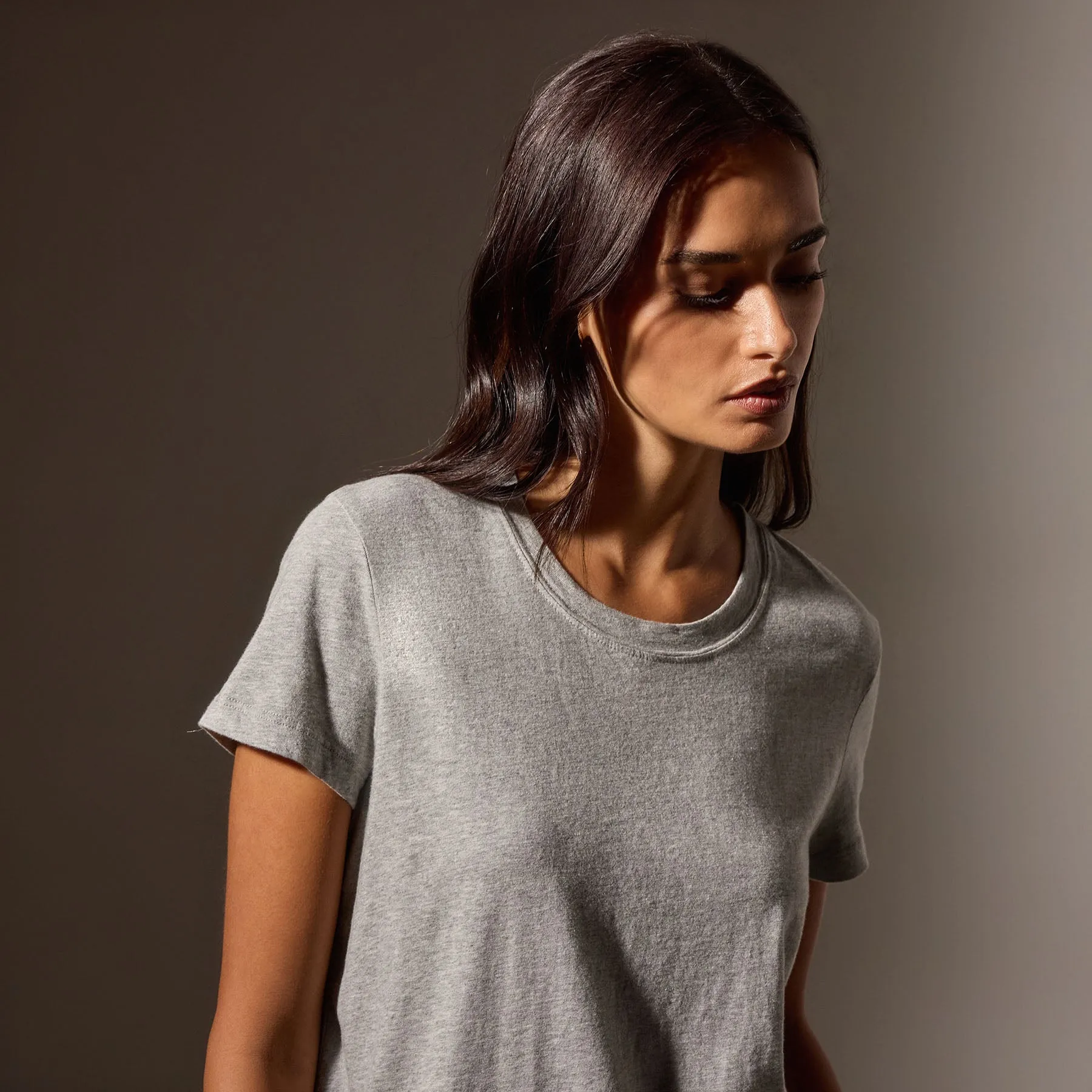 Vintage Heathered Little Boy Tee - Heather Grey