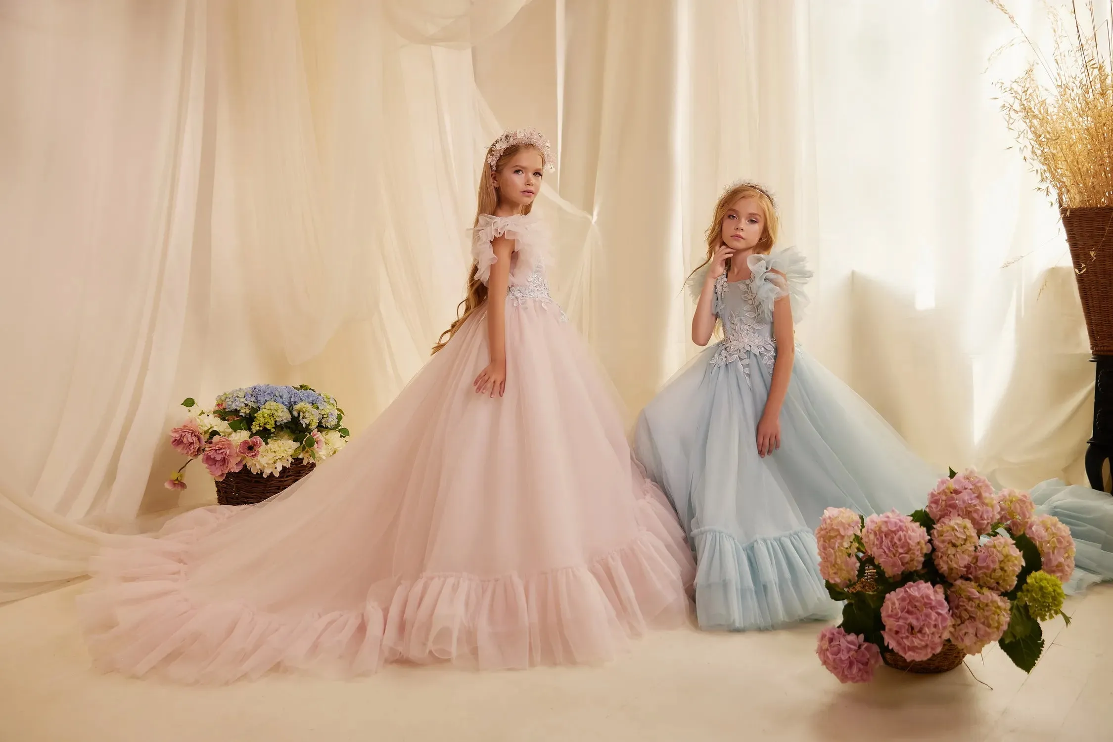 Vintage-Inspired Flower Girl Embroidered Dress