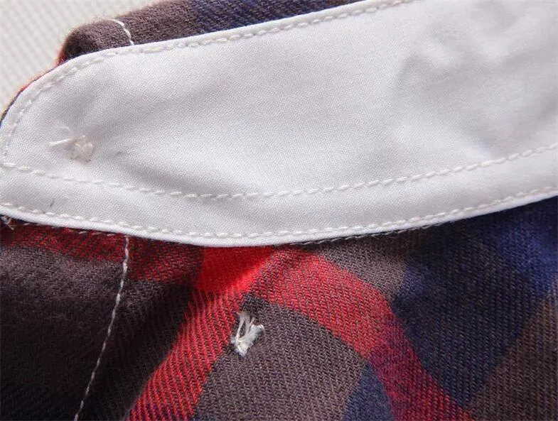 West Louis™ Plaid Turn-down Collar Shirt