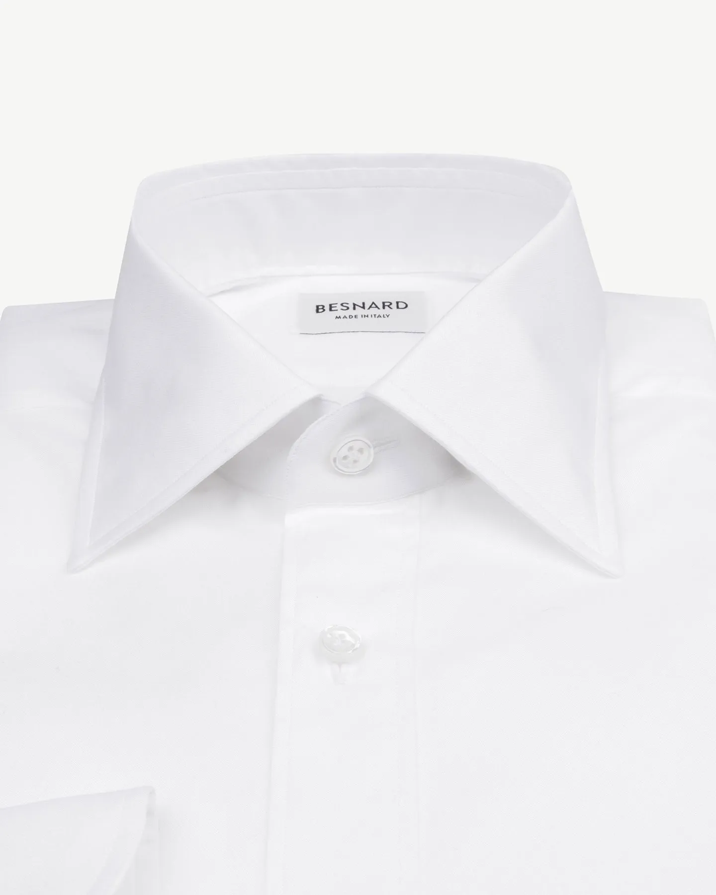 White Pinpoint Point Collar Shirt