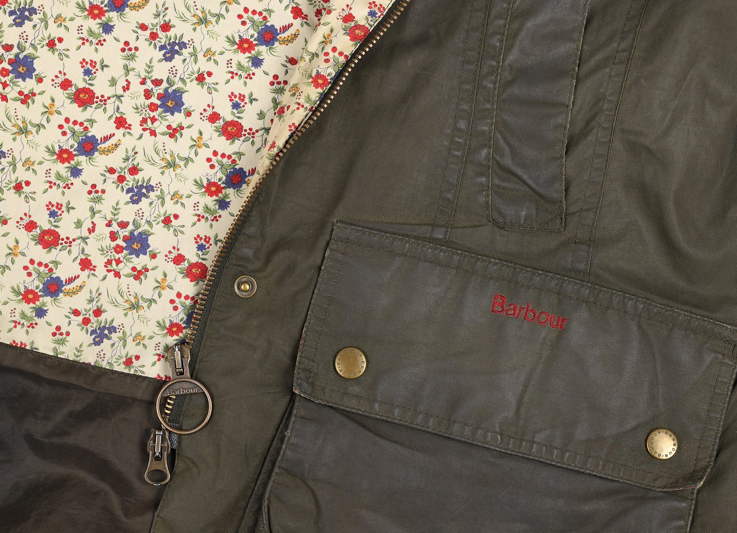 Women's Barbour Flyweight Liberty Beadnell Wax Jacket - Green - Women's M