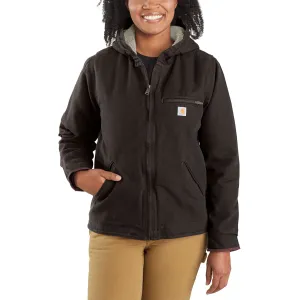 Women's Sherpa Lined Jacket - Loose Fit - Washed Duck - 3 Warmest Rating