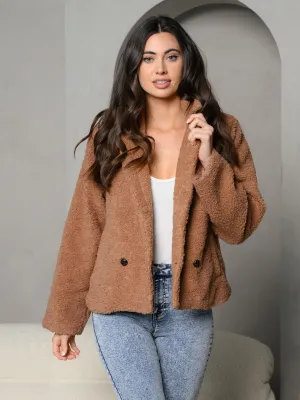 WOMEN'S SHERPA LONG SLEEVE COAT