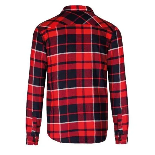 X5CAPE Sherpa Lined Flannel Shirt - Red