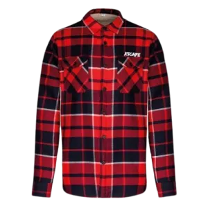 X5CAPE Sherpa Lined Flannel Shirt - Red