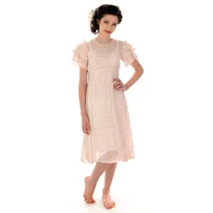 Young Lady's  Vintage Dress Printed Cotton 1920s  30-27-48