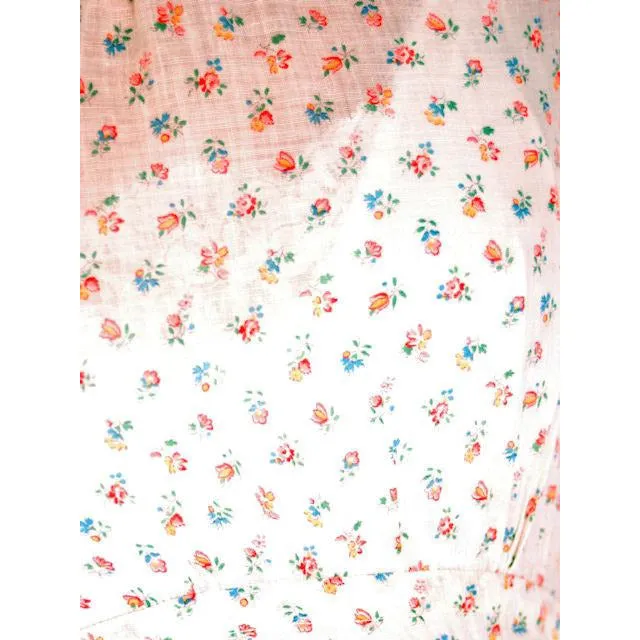 Young Lady's  Vintage Dress Printed Cotton 1920s  30-27-48