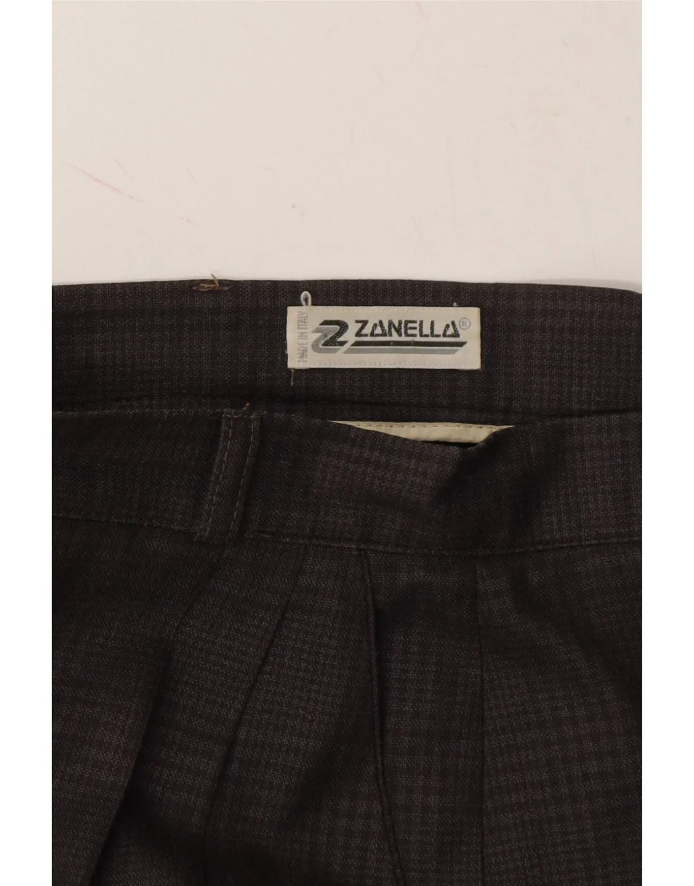 ZANELLA Womens High Waist Casual Trousers IT 40 Small W24 L28 Grey