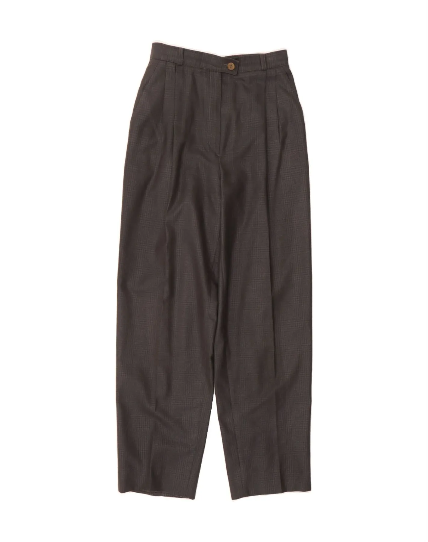 ZANELLA Womens High Waist Casual Trousers IT 40 Small W24 L28 Grey