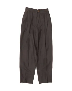 ZANELLA Womens High Waist Casual Trousers IT 40 Small W24 L28 Grey
