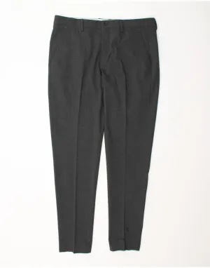 ZARA Mens Slim Suit Trousers US 42 Large W36 L32 Grey Houndstooth