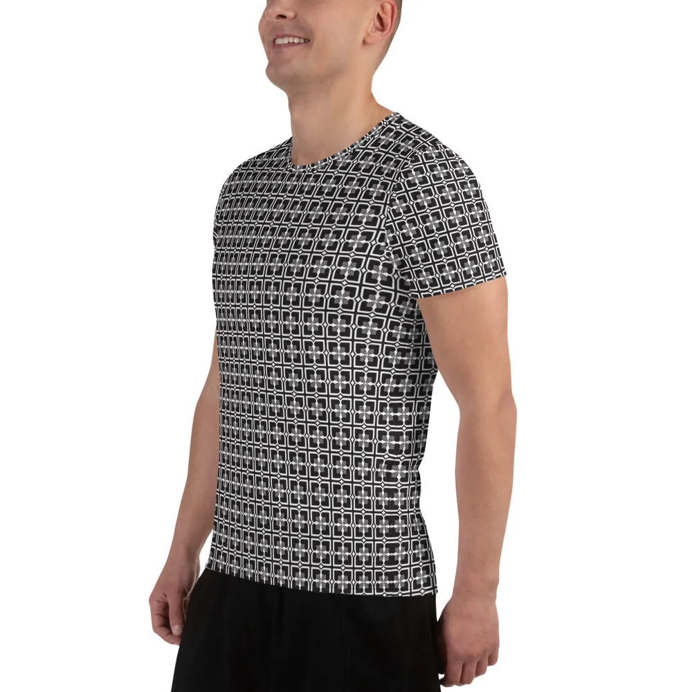 Zebra Windmill (TM) All-Over Print Men's Athletic T-shirt