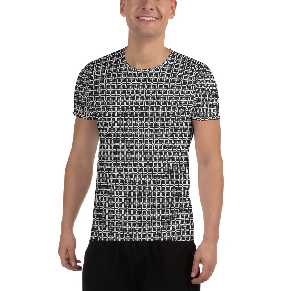 Zebra Windmill (TM) All-Over Print Men's Athletic T-shirt