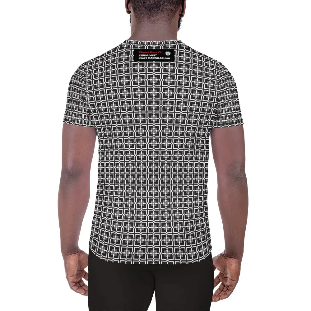 Zebra Windmill (TM) All-Over Print Men's Athletic T-shirt