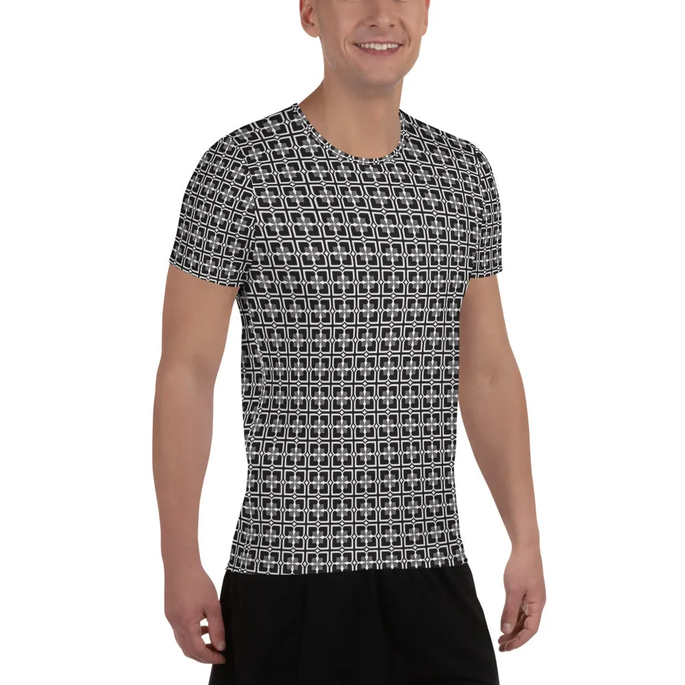 Zebra Windmill (TM) All-Over Print Men's Athletic T-shirt