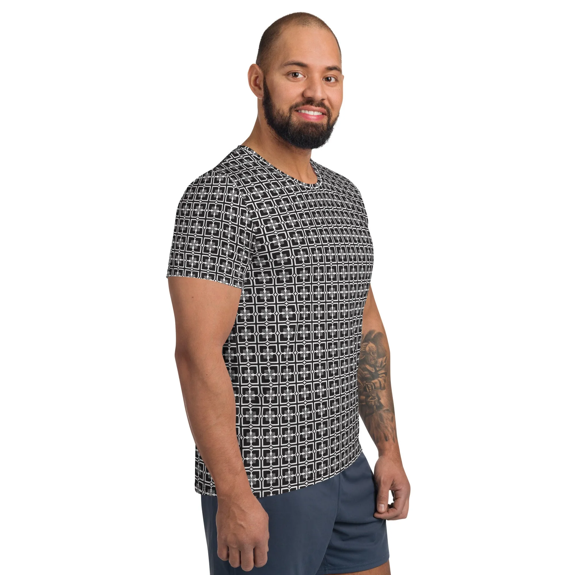 Zebra Windmill (TM) All-Over Print Men's Athletic T-shirt